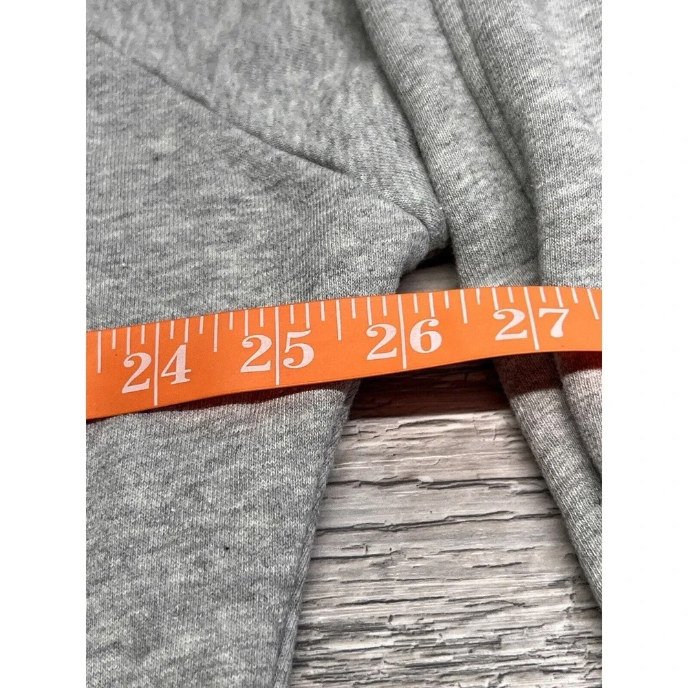 Adidas Hoodie Sweatshirt Heather Gray Raglan Sleeve Blank Basic Sz M Streetwear